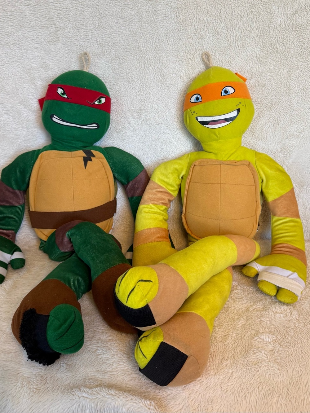 Nickelodeon Teenage Mutant Ninja Turtles Raphael Michelangelo Stretchkins Plush